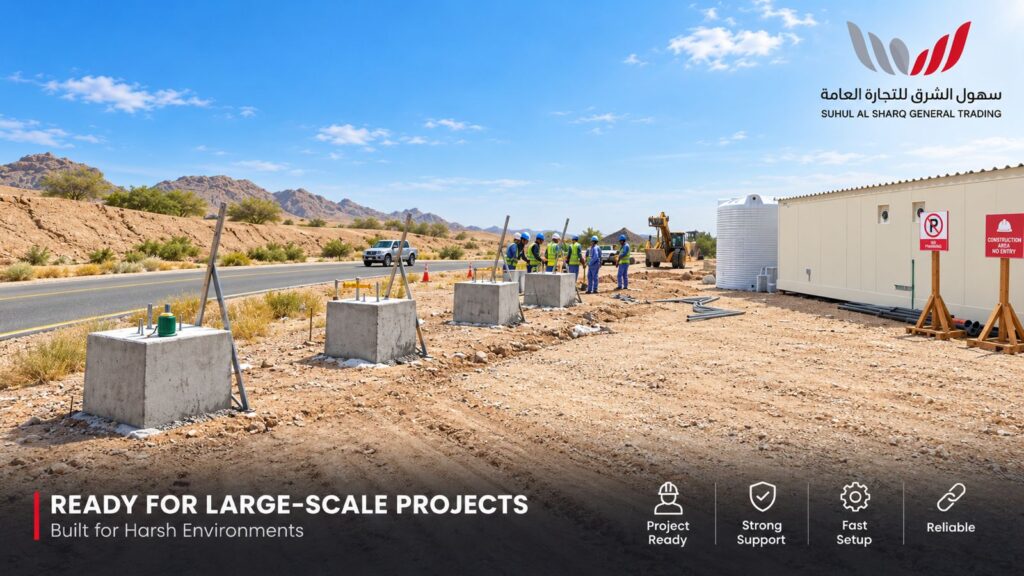 Concrete base blocks for PVC hoarding and site fencing