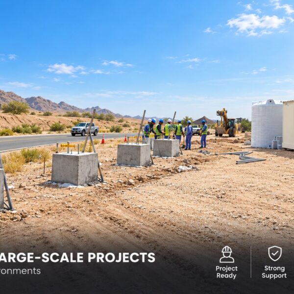 Suhul concrete visual 4 Concrete base blocks for PVC hoarding and site fencing